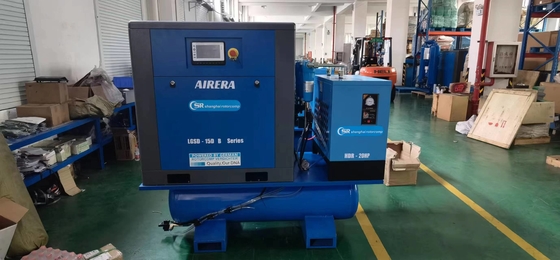 লেজার কাটিয়া শিল্পের জন্য ভিএসডি 16 বার 7.5kw 10hp ট্যাঙ্ক মাউন্ট স্ক্রু কম্প্রেসার